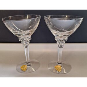 Vintage Tiffin-Franciscan 4.75" Cocktail Glasses ROSE MARIE -Set of 2